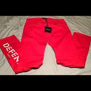 DEFEND Paris Red Ripped Jeans Men’s 32 NWT